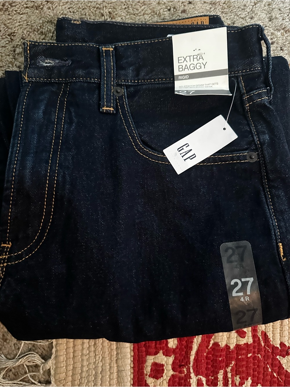 GAP X Hailey Bieber Extra Baggy Jean Midnight Indigo 27